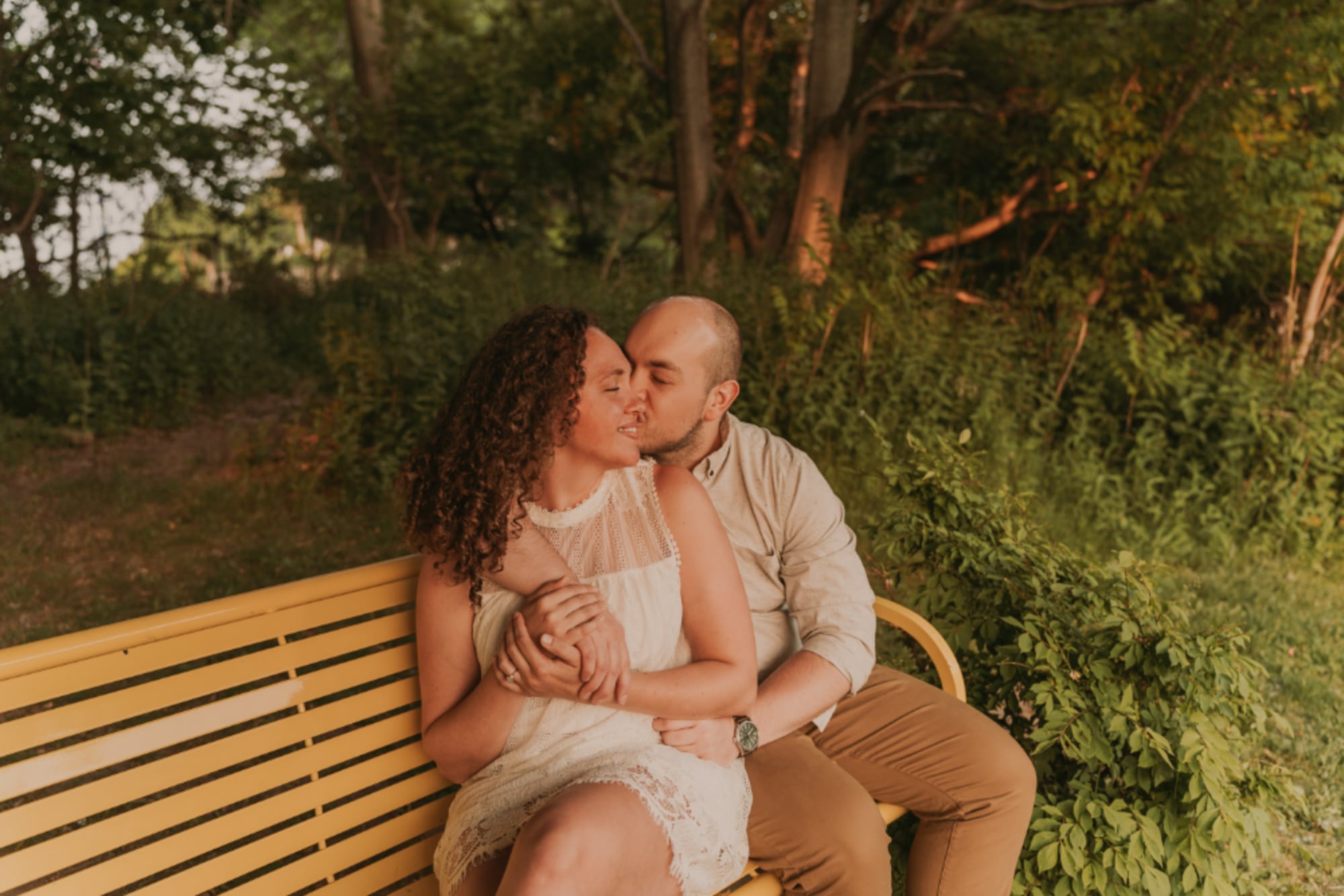 Stephen and Malayna looking at a beach in Rochester